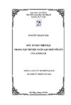 Dấu ấn hậu hiện đại trong tập truyện ngắn lại chơi với lửa của linda lê..