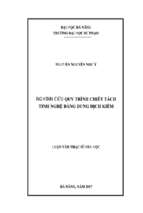 Nghiên cứu quy trình chiết tách tinh nghệ bằng dung dịch kiềm.
