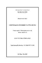 Chuỗi dạng fourier và ứng dụng..