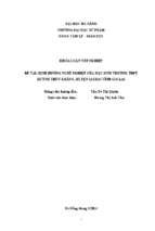 Định hướng nghề nghiệp của học sinh trường thpt huỳnh thúc kháng, huyện iagrai, tỉnh gia lai.