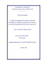 Nghiên cứu đặc điểm sinh học sinh, khả năng nhân giống in vitro hoa lilium poilanei gapnep và đánh giá đa dạng di truyền nguồn gen chi lilium