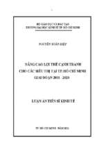 Nâng cao lợi thế cạnh tranh cho các siêu thị tại tp. hồ chí minh giai đoạn 2011   2020.