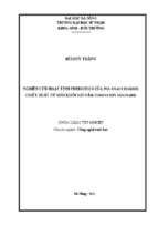 Nghiên cứu hoạt tính prebiotics của polysaccharide chiết xuất từ sinh khối sợi nấm cordyceps militaris