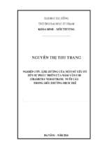 Nghiên cứu ảnh hưởng của một số yếu tố đến sự phát triển của nấm vân chi (trametes versicolor) nuôi cấy trong môi trường dịch thể.