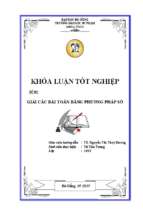 Giải các bài toán bằng phương pháp số.