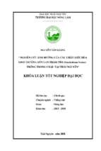 Nghiên cứu ảnh hưởng của các chất điều hòa sinh trưởng đến lan trầm tím (dendrobium nestor) trồng trong chậu tại thái nguyên.