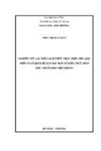Nghiên cứu cải tiến cách thức thực hiện tiêu bản hiển vi cố định để dạy học một số kiến thức sinh hoc trung học phổ thông...