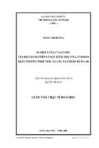 Nghiên cứu sự tạo phức của một số nguyên tố đất hiếm nhẹ với l tyrosin bằng phương pháp trắc quang và chuẩn độ đo ph
