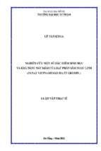 Nghiên cứu một số đặc điểm sinh học và khả năng nảy mầm của hạt phấn sâm ngọc linh (panax vietnamensis ha et grushv.)