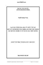 Dạy học phân hóa qua tổ chức ôn tập một số chủ đề phương trình, bất phương trình, hệ phương trình vô tỉ trung học phổ thông