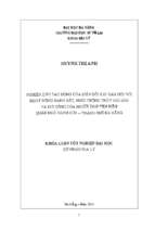 Nghiên cứu tác động của biến đổi khí hậu đối với hoạt động đánh bắt, nuôi trồng thủy hải sản và đời sống của người dân ven biển quận ngũ hành sơn   thành phố đà nẵng