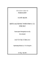 Không gian metric tuyến tính và các tính chất..