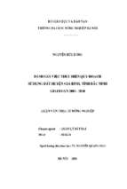 Đánh giá việc thực hiện quy hoạch sử dụng đất huyện gia bình, tỉnh bắc ninh giai đoạn 2001 2010
