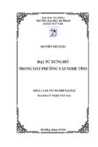 Đại từ xưng hô trong hát phường vải nghệ tĩnh.