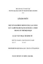 Một số giải pháp nhằm nâng cao năng lực cạnh tranh tại ngân hàng á châu trong xu thế hội nhập