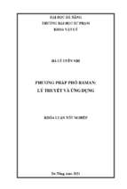Phương pháp phổ raman lý thuyết và ứng dụng