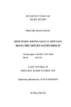 Hình tượng không gian và thời gian trong tiểu thuyết của nguyễn đình tú.