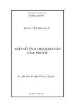 Một số ứng dụng sơ cấp của vectơ.