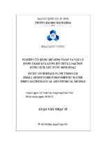 Nghiên cứu bằng mô hình toán và vật lý dòng thấm qua lòng hồ chứa loại nhỏ dùng tích trữ nước sinh hoạt 