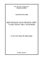 Một số dạng toán về đẳng thức và bất đẳng thức tích phân..