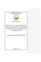 Đánh giá công tác chuyển nhượng, tặng cho, thừa kế quyền sử dụng đất trên địa bàn quận hà đông, thành phố hà nội, giai đoạn 2017   2019