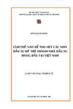 Làm thế nào để thu hút nhà đầu tư mỹ trở thành nhà đầu tư hàng đầu tại việt nam