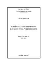 Nghiên cứu tổng hợp một số dẫn xuất của 2 pyrrolidinone.