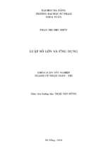 Luật số lớn và ứng dụng.
