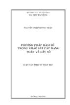 Phương pháp hàm số trong khảo sát các dạng toán về dãy số..