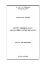 Phương trình hàm trong chương trình toán bậc trung học..