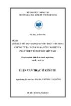Quản lý rủi ro trong phương thức tín dụng chứng từ tại ngân hàng nông nghiệp và phát triển nông thôn việt nam...