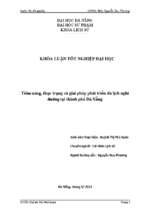 Tiềm năng, thực trạng và giải pháp phát triển du lịch nghỉ dưỡng tại thành phố đà nẵng.