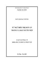 Từ ngữ biểu thị món ăn trong ca dao người việt..