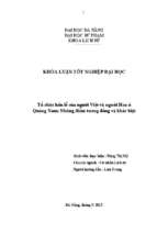 Tổ chức hôn lễ của người việt và người hoa ở quảng nam những điểm tương đồng và khác biệt.
