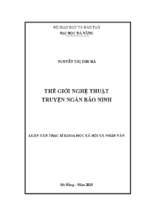 Thế giới nghệ thuật truyện ngắn bảo ninh..