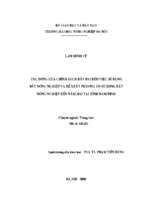 Tác động của chính sách đất đai đến việc sử dụng đất nông nghiệp và đề xuất phương án sử dụng đất nông nghiệp đến năm 2015 tại tỉnh nam định