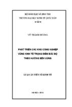 Phát triển các khu công nghiệp vùng kinh tế trọng điểm bắc bộ theo hướng bền vững