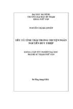 Yếu tố tình thái trong truyện ngắn nguyễn huy thiệp.