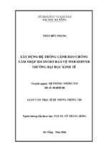Xây dựng hệ thống cảnh báo chống xâm nhập ids snort bảo vệ web server trường đại học kinh tế..