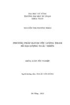 Phương pháp bayes ước lượng tham số đại lượng ngẫu nhiên.