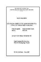 Xây dựng chiến lược kinh doanh của công ty visan đến năm 2015....