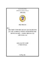 Phát triển tư duy độc lập, sáng tạo cho học sinh qua việc vận dụng lý thuyết chủ đạo để dạy học chương halogen   chương trình hóa học lớp 10 nâng cao.