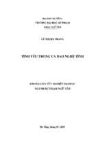 Tình yêu trong ca dao nghệ tĩnh.