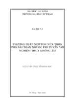 Phương pháp newton nửa trơn cho bài toán ngược phi tuyến với nghiệm thưa không âm