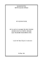 Quản lý giáo dục nếp sống văn hóa cho học sinh ở các trường tiểu học quận thanh khê thành phố đà nẵng...