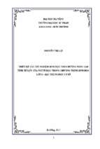 Thiết kế các thí nghiệm sinh học theo hướng nâng cao tính tự lực của người học trong chương trình sinh học lớp 6   bậc trung học cơ sở.