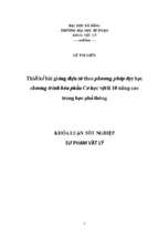 Thiết kế bài giảng điện tử theo phương pháp dạy học chương trình hóa phần cơ học vật lí 10 nâng cao trung học phổ thông.