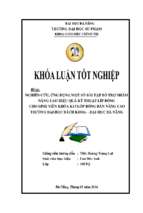 Nghiên cứu, ứng dụng một số bài tập bổ trợ nhằm nâng cao hiệu quả kỹ thuật líp bóng cho sinh viên khoá k13 lớp bóng bàn nâng cao trường đại học bách khoa – đại học đà nẵng.