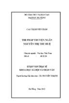 Thi pháp truyện ngắn nguyễn thị thu huệ.