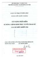 Xây dựng phần mềm tự động chỉnh định trực tuyến tham số các bộ điều khiển pid